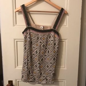Akemi + Kim Anthropologie Beaded Tank Blouse